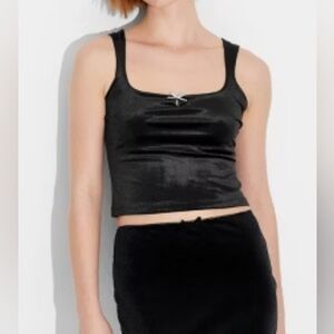 Wild Fable Black‎ Velour Women's Top Medium